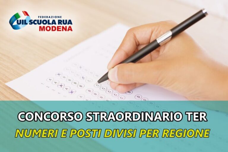 CONCORSO STRAORDINARIO TER: Numeri E Posti Divisi Per Regione E Ordine ...