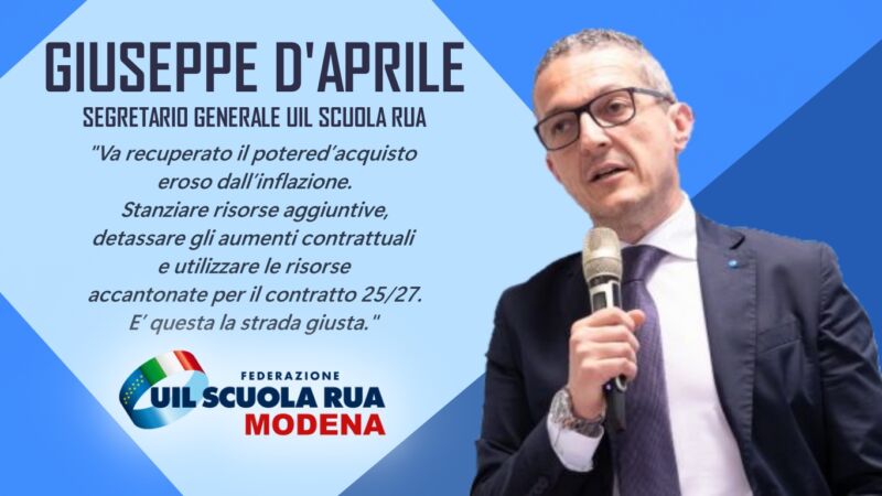 Rinnovo CCNL, D’Aprile: “Servono interventi concreti di tipo economico e normativo”